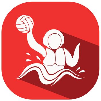 Red icon for water polo
