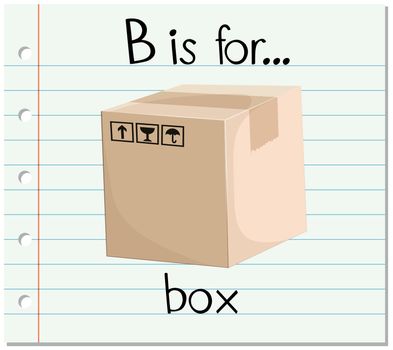 Flashcard letter B is for box