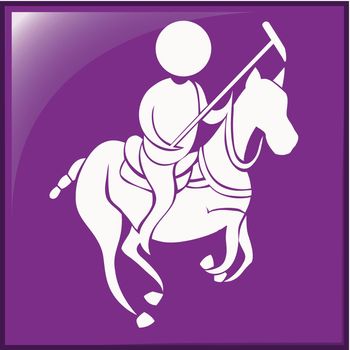Lacrosse icon on purple background