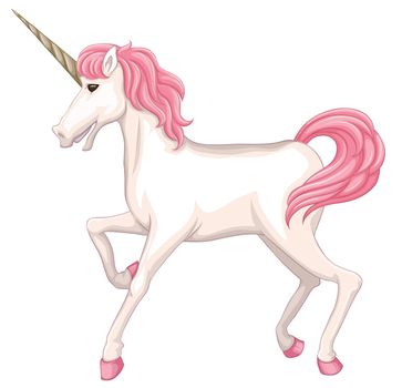 Unicorn with pink tail