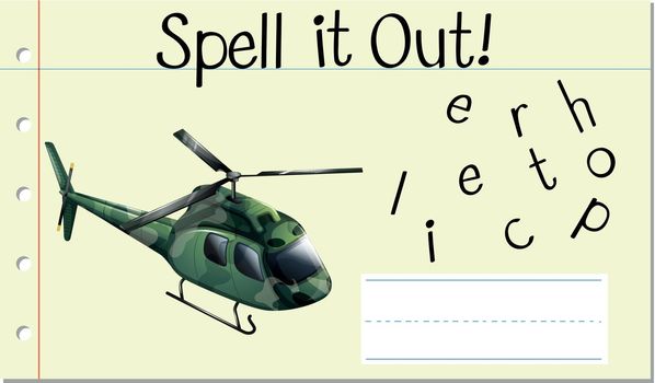Spell it out helicopter