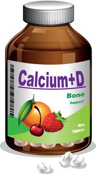 Container of calcium D
