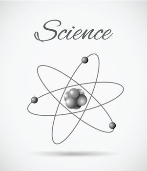 Science symbol in grayscale