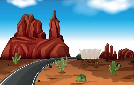 Desert and road scene