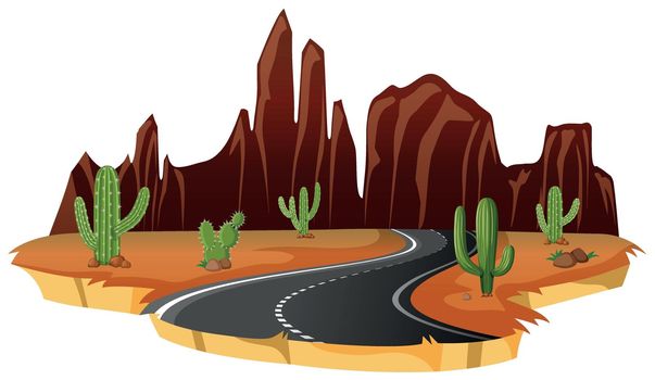 An isolated desert road