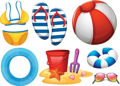 Beachwear and other beach toys