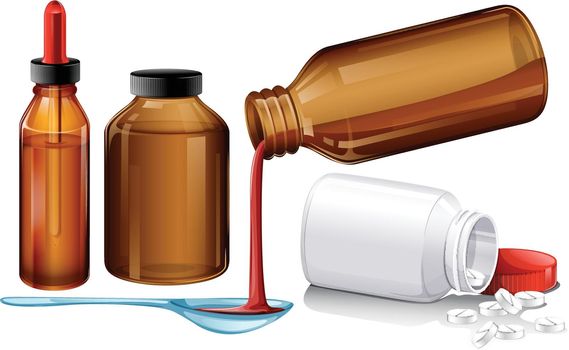 Liquid medicine and tablets