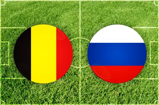 Belgium vs Russia football match