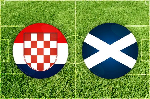 Croatia vs Scotland football match