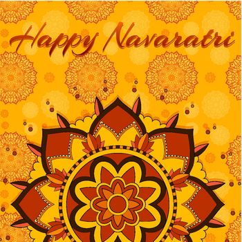 Poster design for Navaratri with mandala pattern