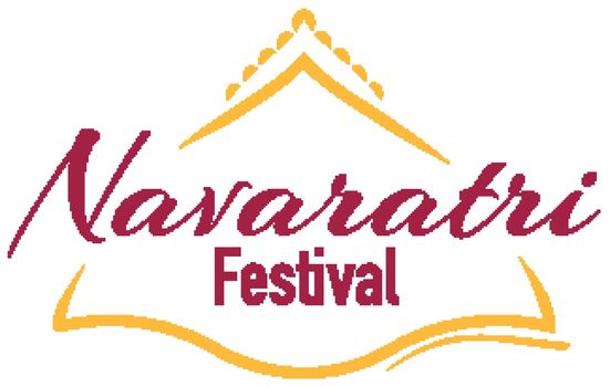 Navaratri logo design on white background