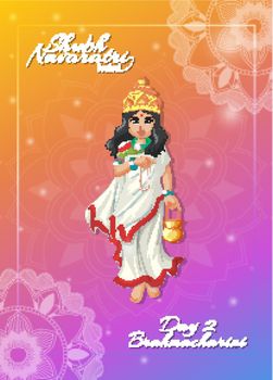 Navarati poster with goddess