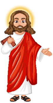 Jesus preaching in standing position character