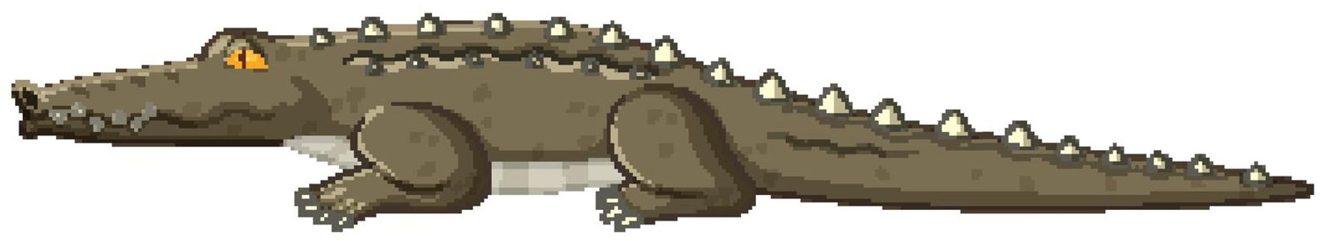 Alligator cartoon character isolated on white background