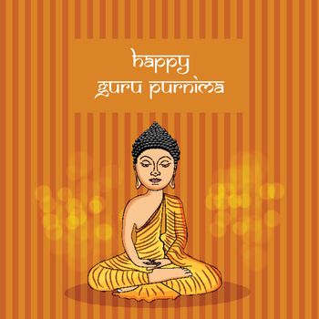illustration of Hindu festival Guru Purnima Background
