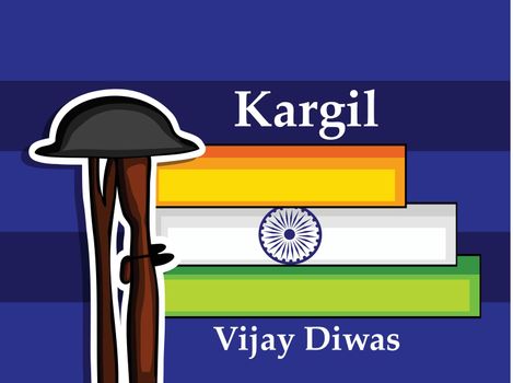 Illustration of Indian Kargil Vijay Diwas background