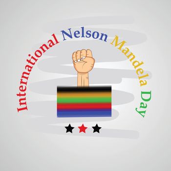 Illustration of Nelson Mandela Day background