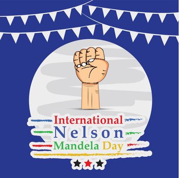 Illustration of Nelson Mandela Day background