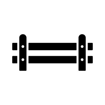 Wooden farm fence from crossed planking glyph icon