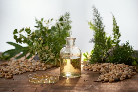 Natural organic botany and scientific glassware, Alternative green herb medicine
