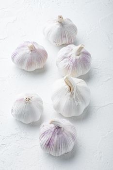 Garlic Cloves and Bulb, on white background