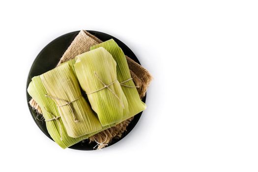 Mexican corn and chicken tamales 