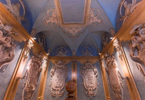 interiors of palazzo Borromeo, lake maggiore, Stresa, italy