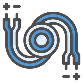 Wiring icon design outline color style