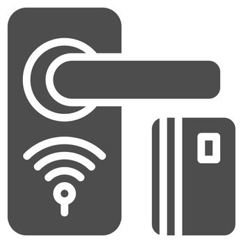 Smart lock icon design glyph style