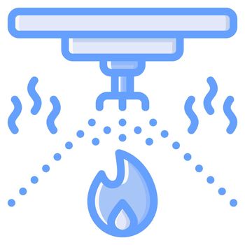 Sprinkler icon design blue style