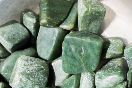 jade gem stone as natural mineral rock 