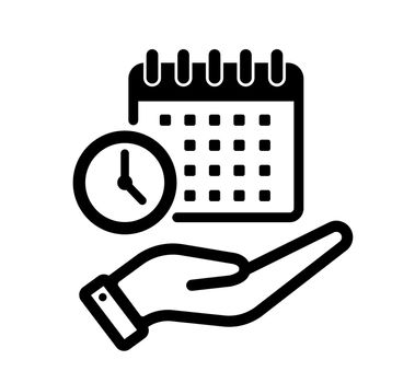 Schedule, task management vector icon illustration