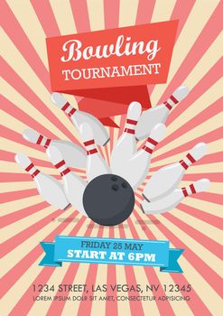 Bowling tournament poster