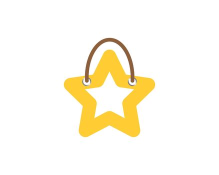 star shopping bag icon vector illustration design