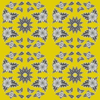 Floral damask. Seamless textile pattern