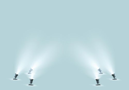 Floor spotlights for studio or stage