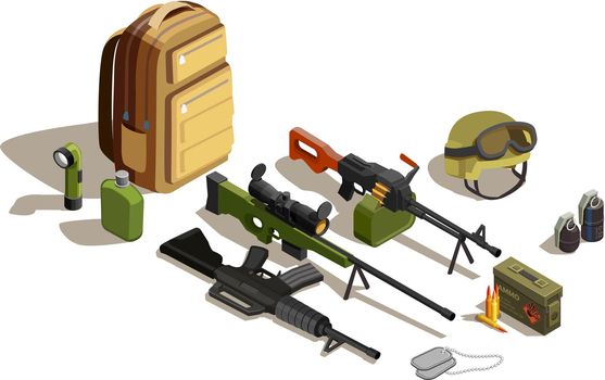 Army Personnel Isometric Military Kit 