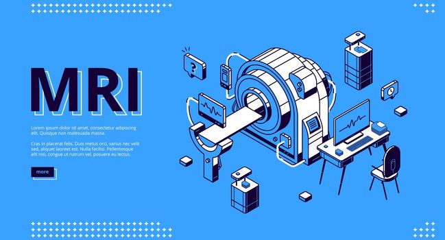 Mri scanner with patient and doctor web banner