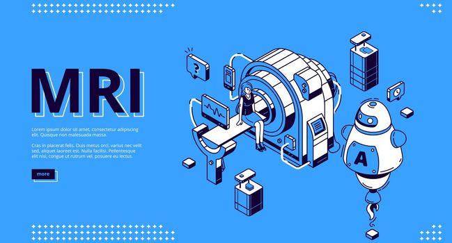Mri scanner with patient and doctor web banner