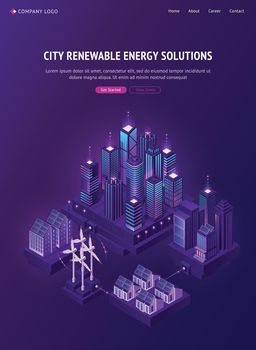 Smart city renewable energy solutions web banner