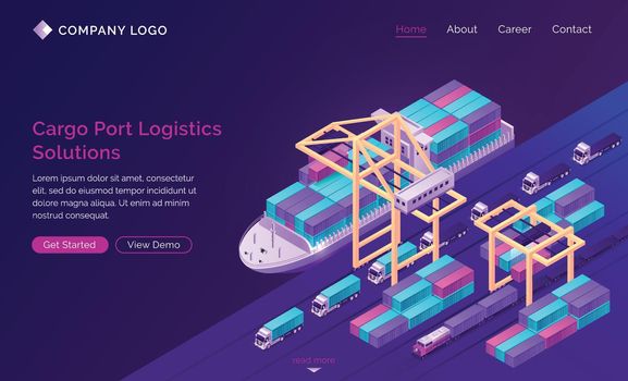 Cargo port logistics solutions banner