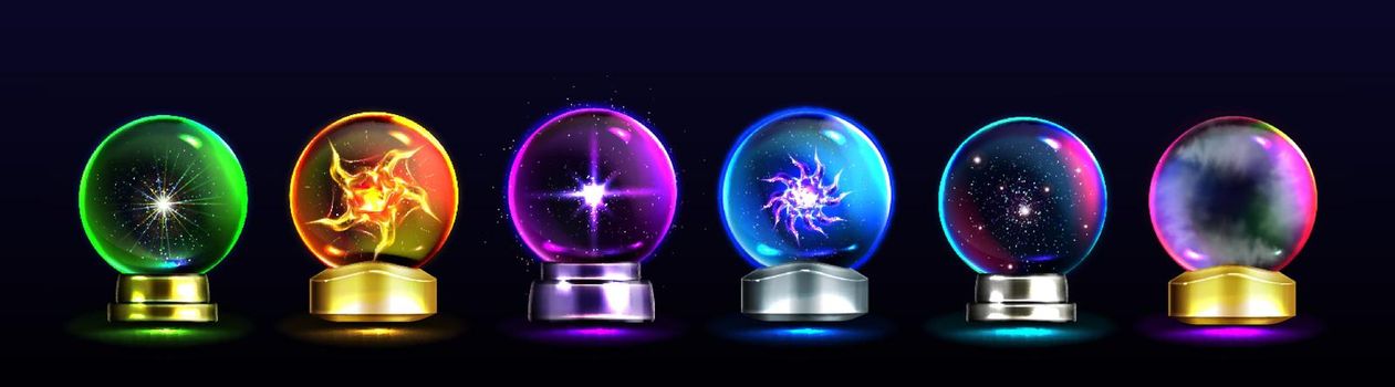 Magic crystal balls for fortune telling predict