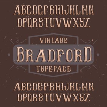 Vintage label typeface