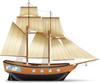  Sailing Ship Illustration 