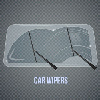 Windshield Wipers Realistic Composition