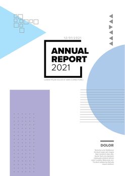 Annual minimalistic report cover template