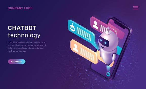 Chatbot technology, artificial intelligence concept