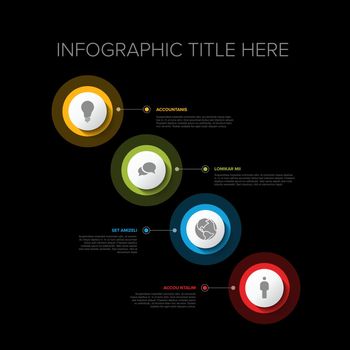 Multipurpose Infographic template with four elements 5 from 6