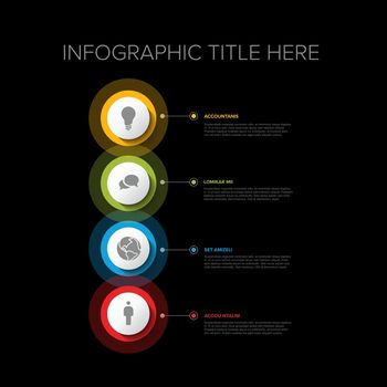 Multipurpose Infographic template with four elements 3 from 6