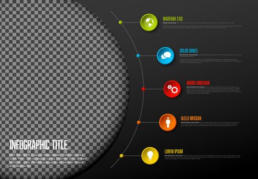 Multipurpose Infographic timeline report template with big photo placeholder